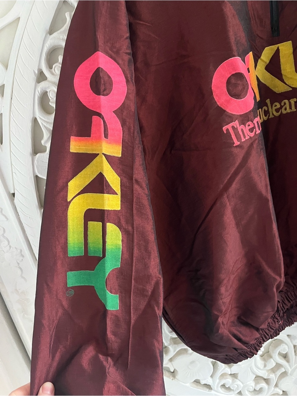 Vintage Oakley Thermonuclear Windbreaker Iridescent Y2K Rare